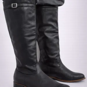bota gaúcha campeira preta – cano longo em couro